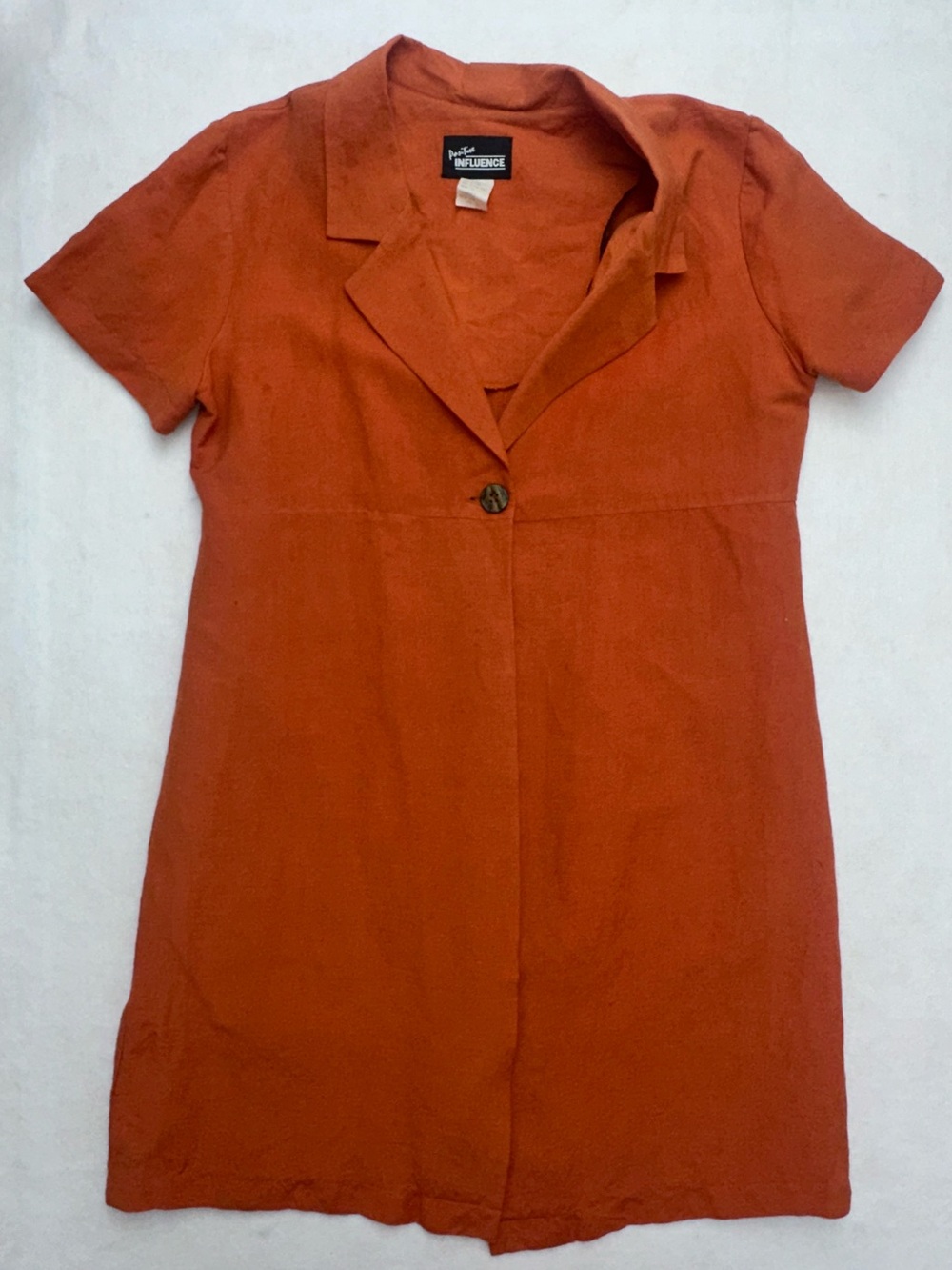 Vintage 90s Terracotta Linen Dress Set 2 Pc Sheath & Jacket Rust Orange Sz 12